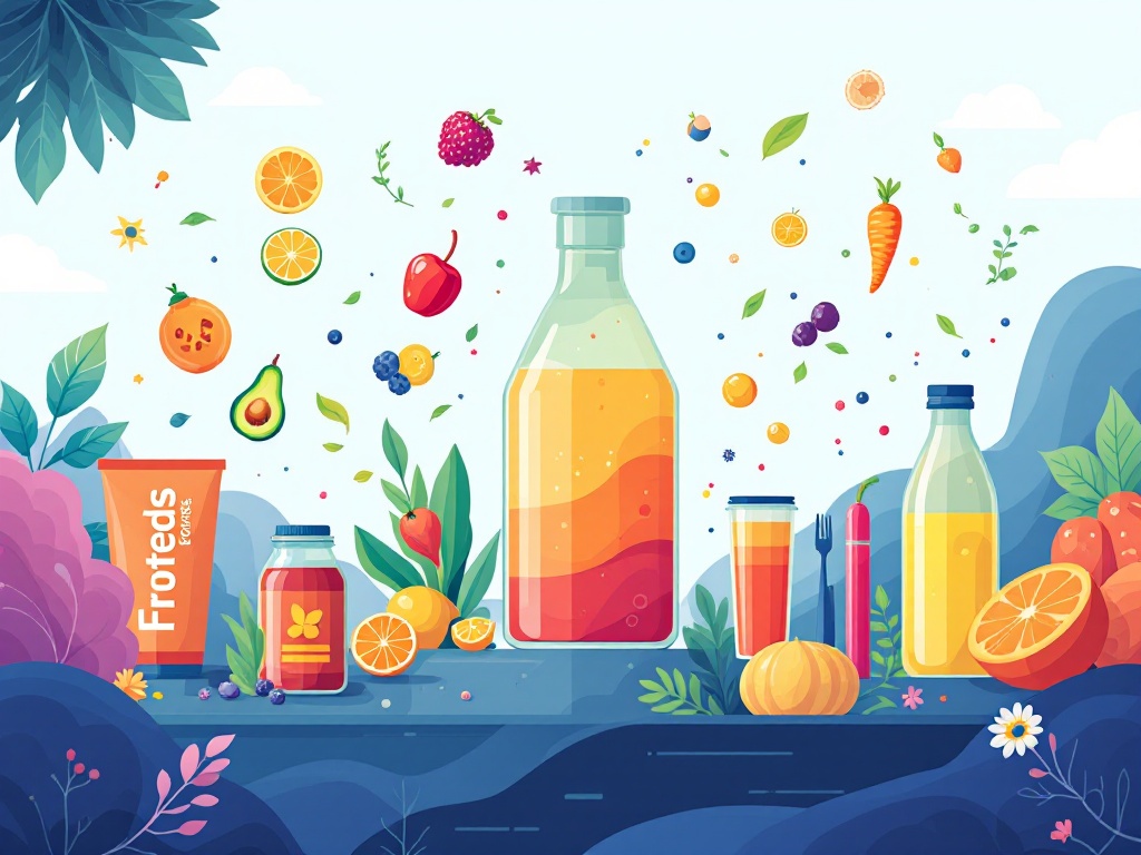 Image showcasing the innovative and vibrant world of Drinks and Bite, featuring elements of food and beverages that reflect the site's focus on culinary trends and product insights.